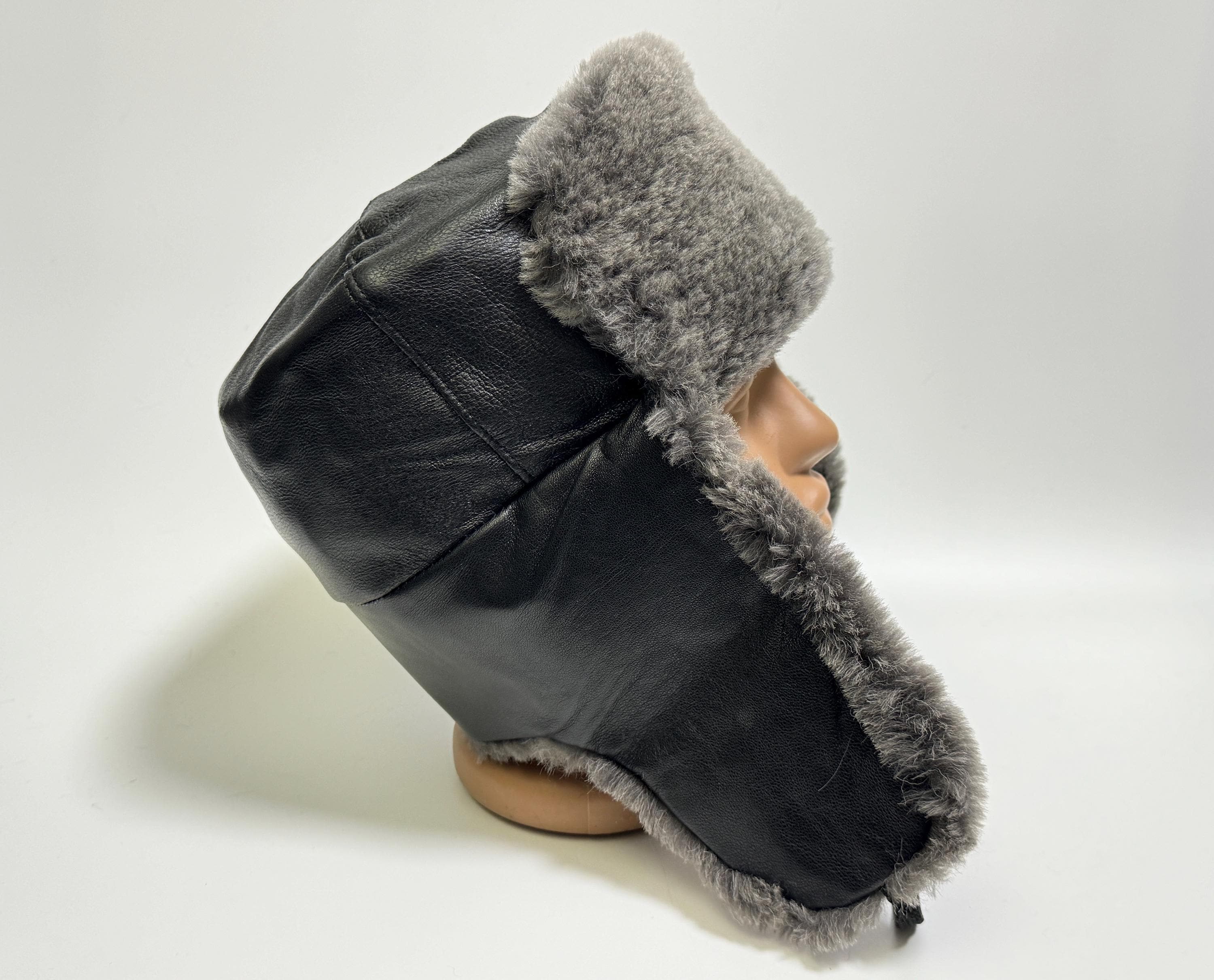 Leather ushanka hat - Etsy 日本