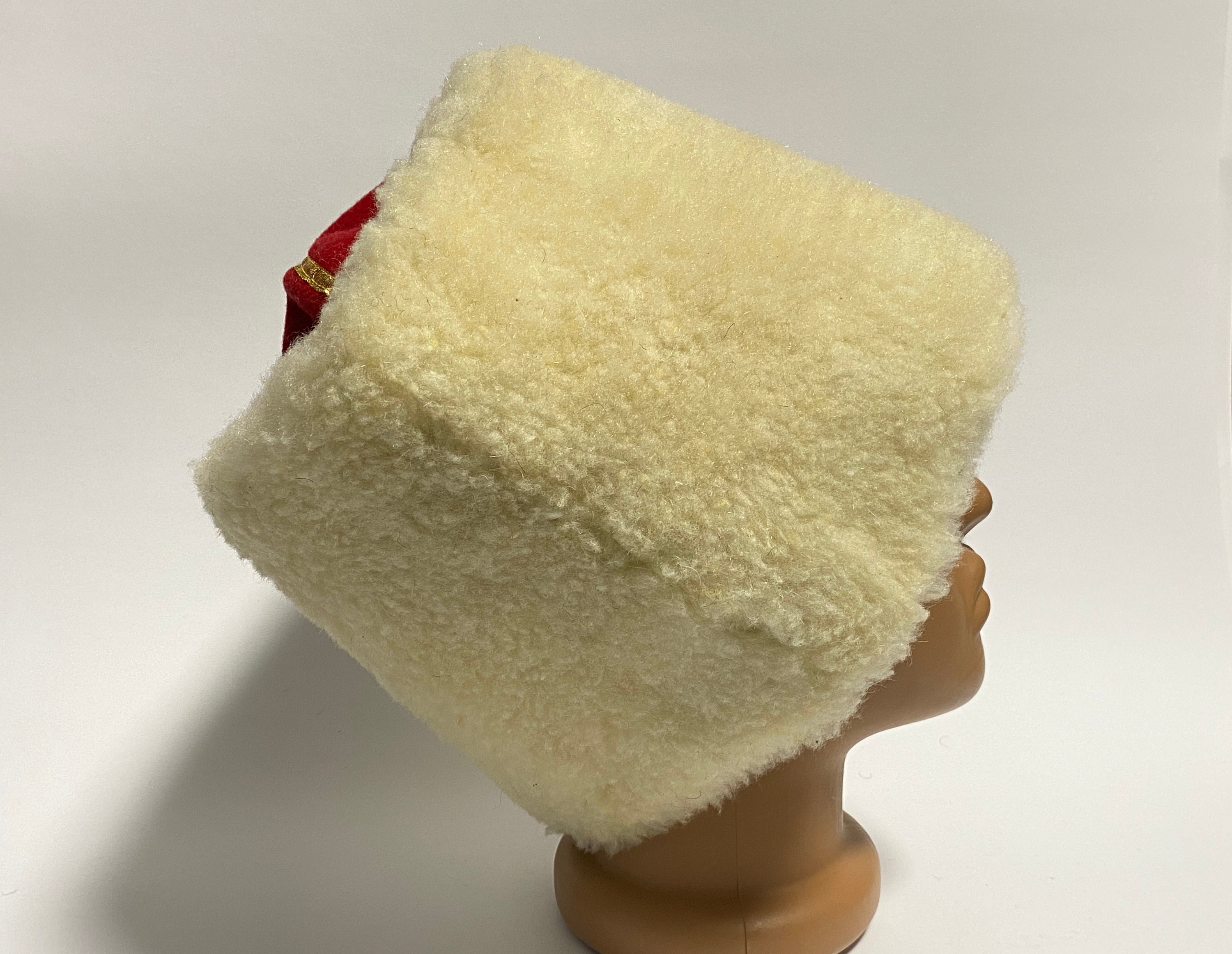Vintage Shearling Fur Cossack Hat Cream Mongolian Fur Russian Style Winter Hat Russian Fox Fur Hat - Etsy main image 3