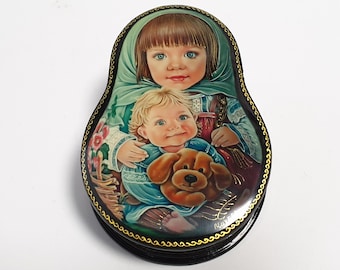 Lacquer Box Fedoskino Unique Jewellery Box for Girls Hand Painted Box