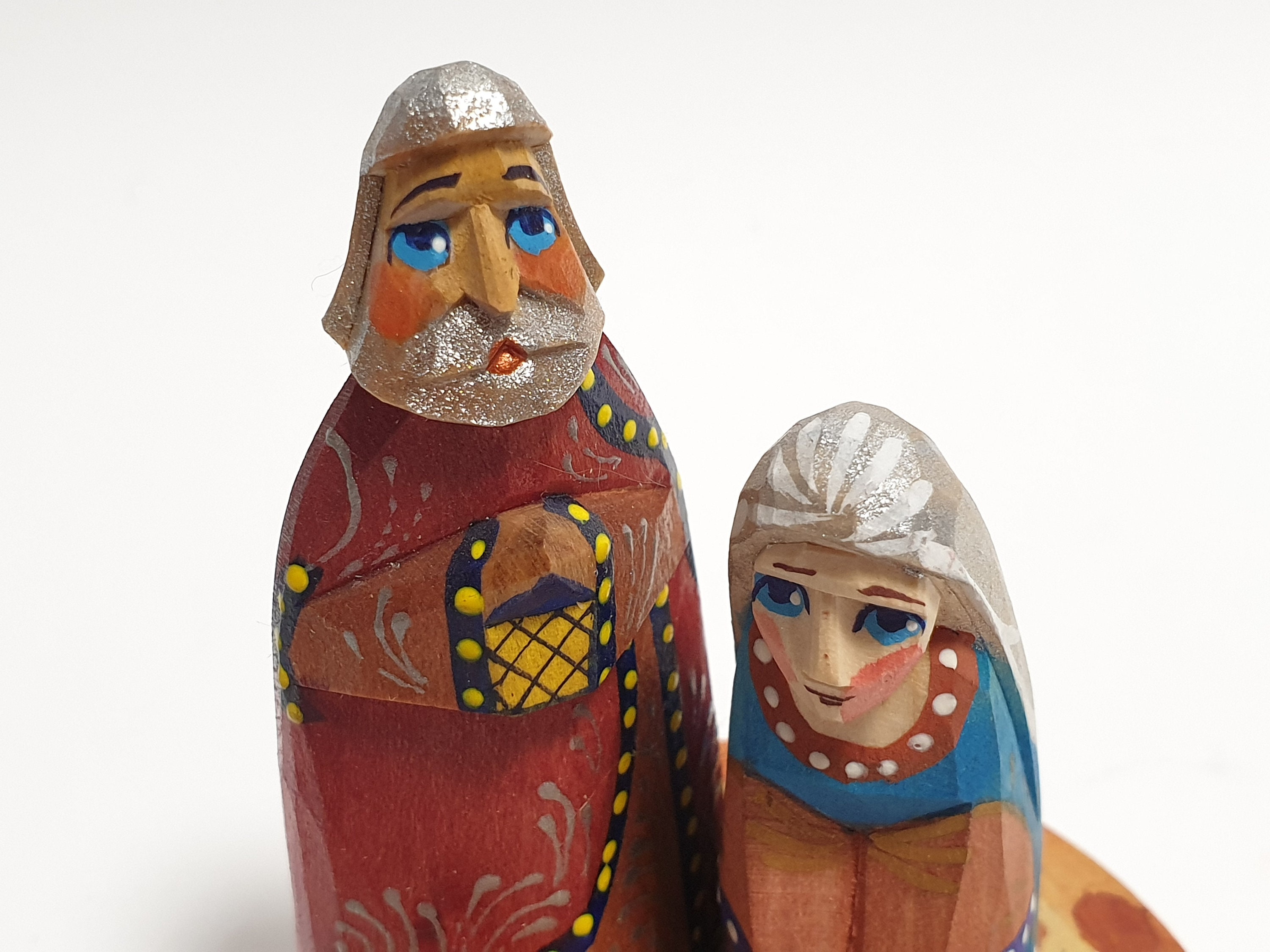 Hand Carved Wooden Nativity Set Scene Nativity Stable Etsy