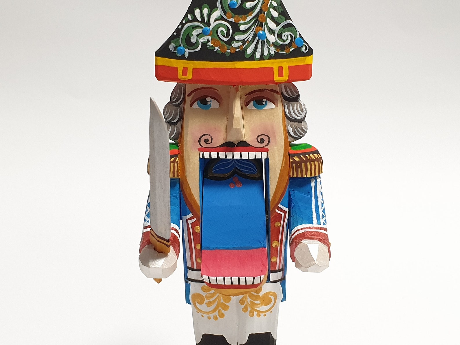 Wooden Nutcracker Figurine Russian Nutcracker Soldier Doll Etsy