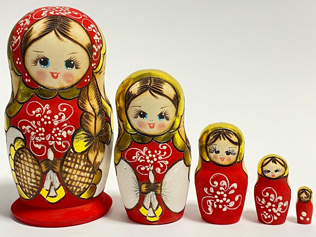 Ukrainian Nesting Dolls for Kids Matryoshka Babushka Doll Etsy