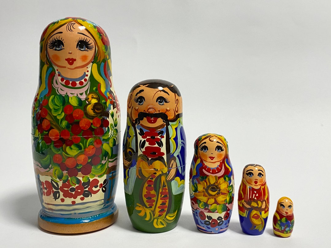Ukrainian Nesting Dolls for Kids Matryoshka Babushka Doll Etsy