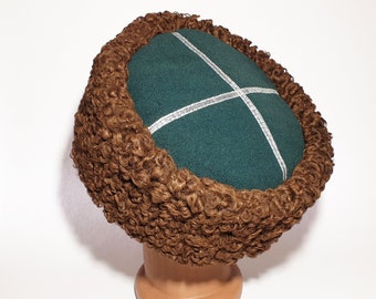 Kozakkenhoed Papakha Kubanka Army Hat Natural Astrakhan Karakul Fur Historische hoed