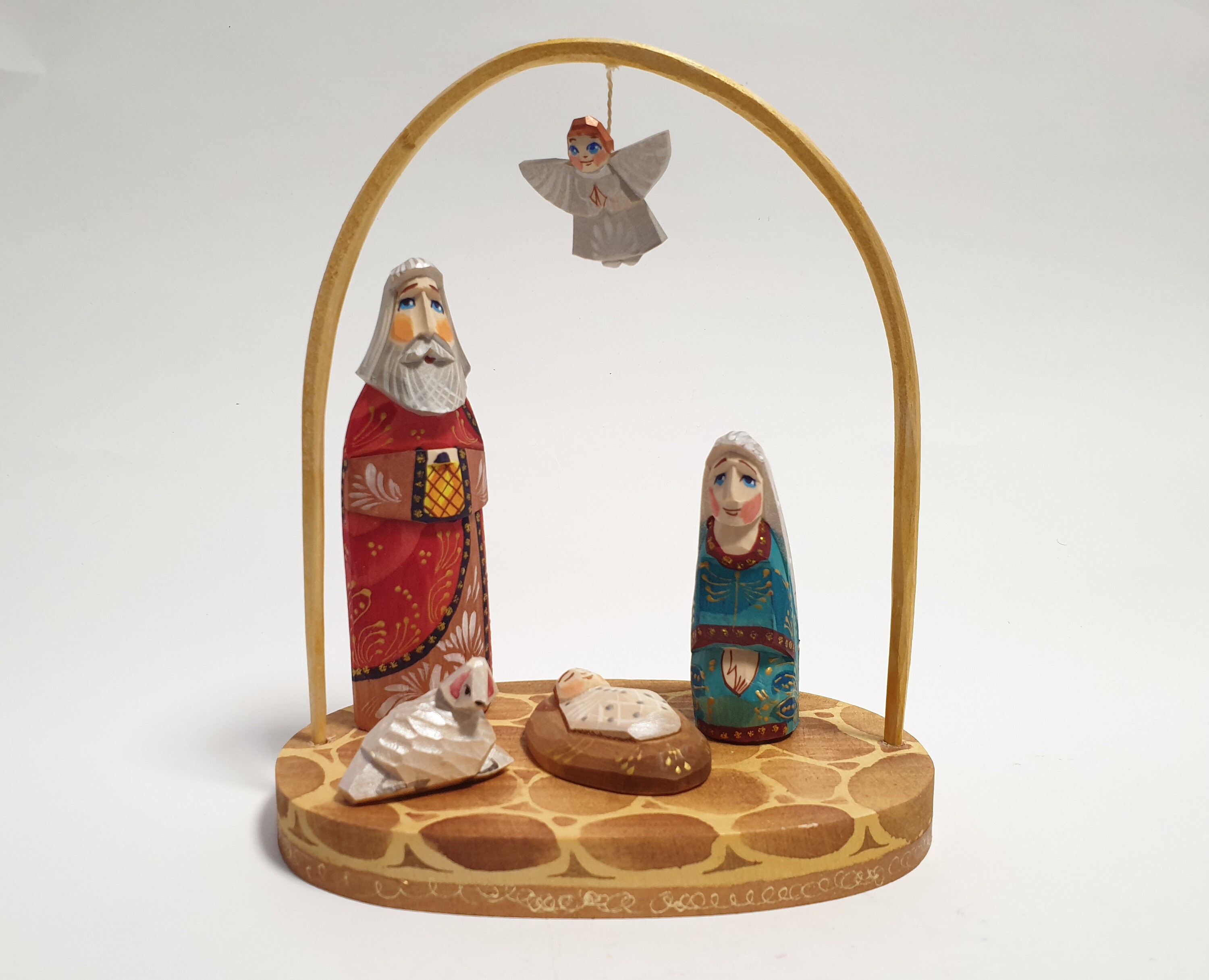 Stable Wooden Nativity Set Scene Hand Carved Christmas Etsy