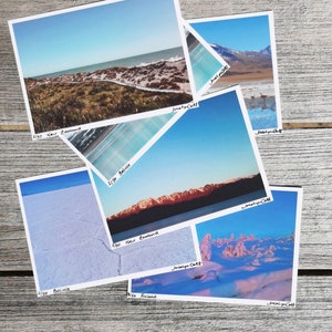 Ensemble exclusif de cartes postales - Collection Horizon Reflections, pack de six impressions personnalisées sur carte provenant de sources durables