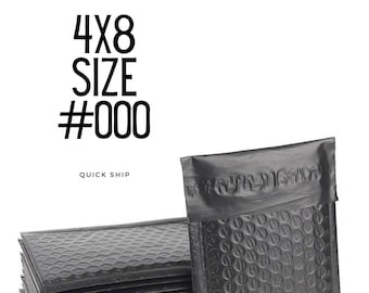 4x8 Black Bubble Mailer (Pack of 10)