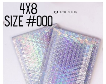 4x8 holographic Bubble Mailer (Pack of 10)