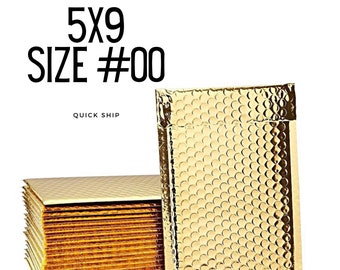 5x9 Gold Heavy Duty Bubble Mailer (Pack de 10),