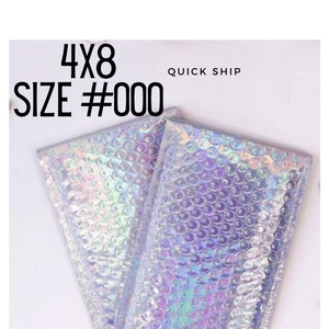 4x8 holographic Bubble Mailer (Pack of 10)