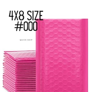 Envelope de correspondência com bolhas rosa 4x8 (pacote com 10)