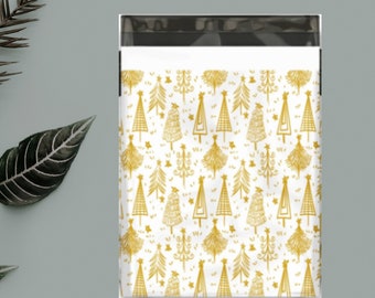 10 x 13 Gold Christmas Tree Poly Mailer (Pack of 10)