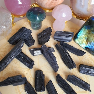 Natural Raw Black Tourmaline Crystals