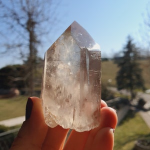 Natural Brazilian Lemurian Smoky Quartz Crystal Point / Code LMR10