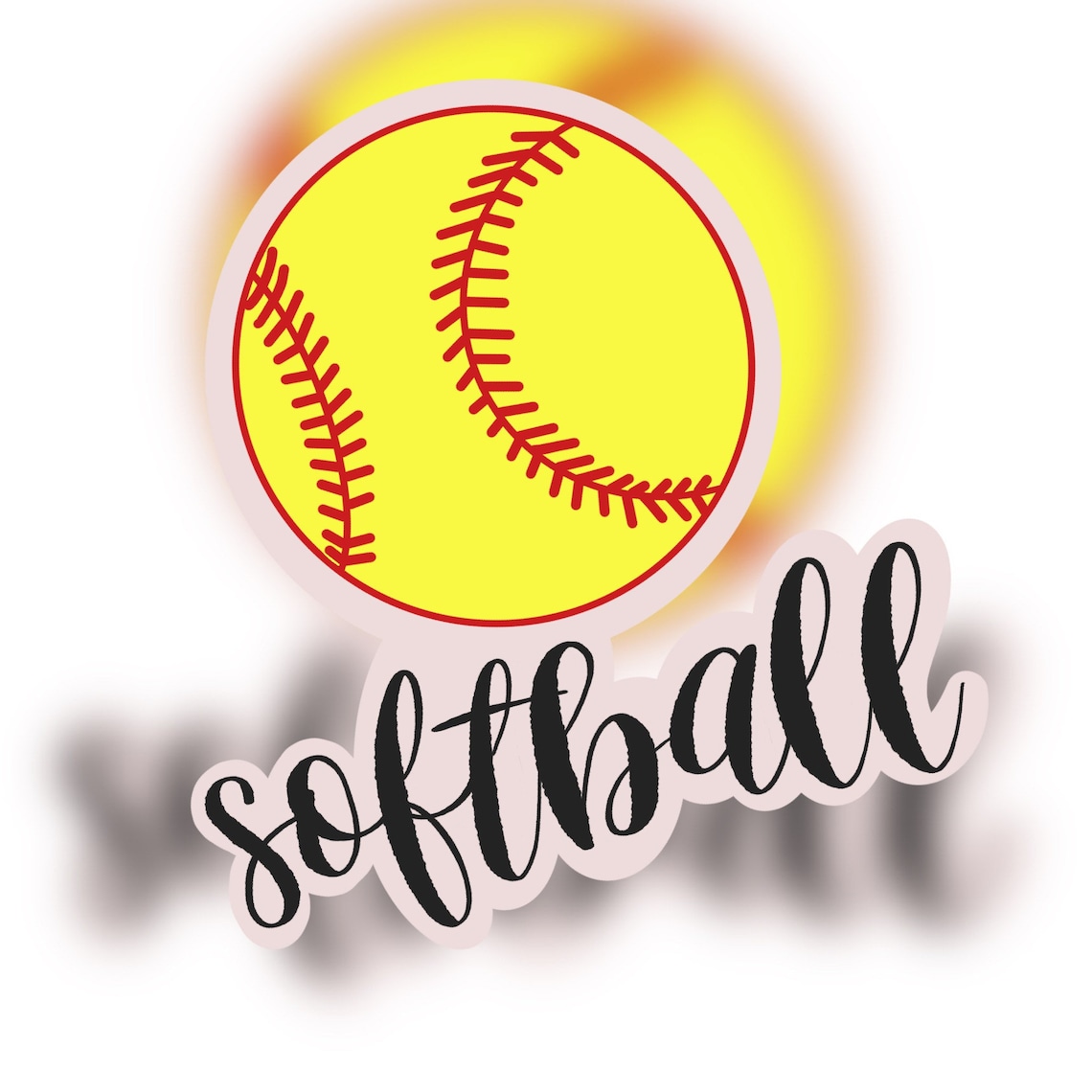 Softball Sticker Etsy