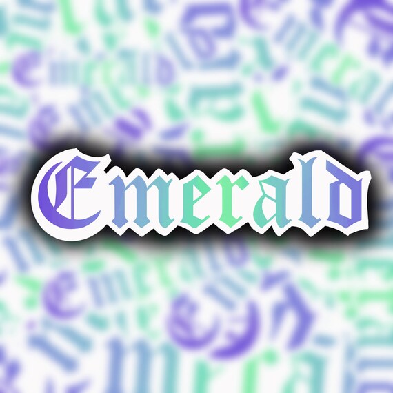 Emerald _ Sticker Etsy