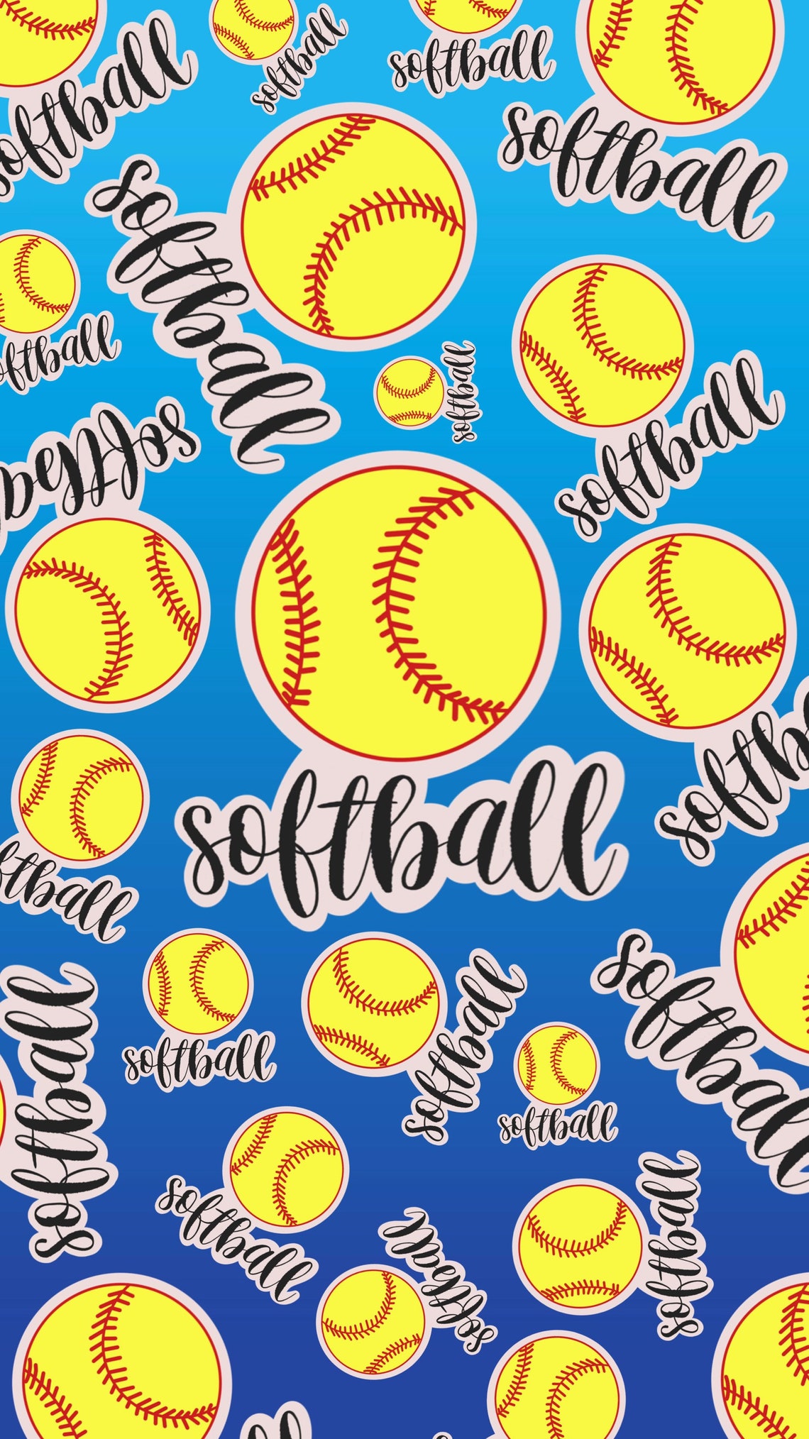 Softball Sticker Etsy