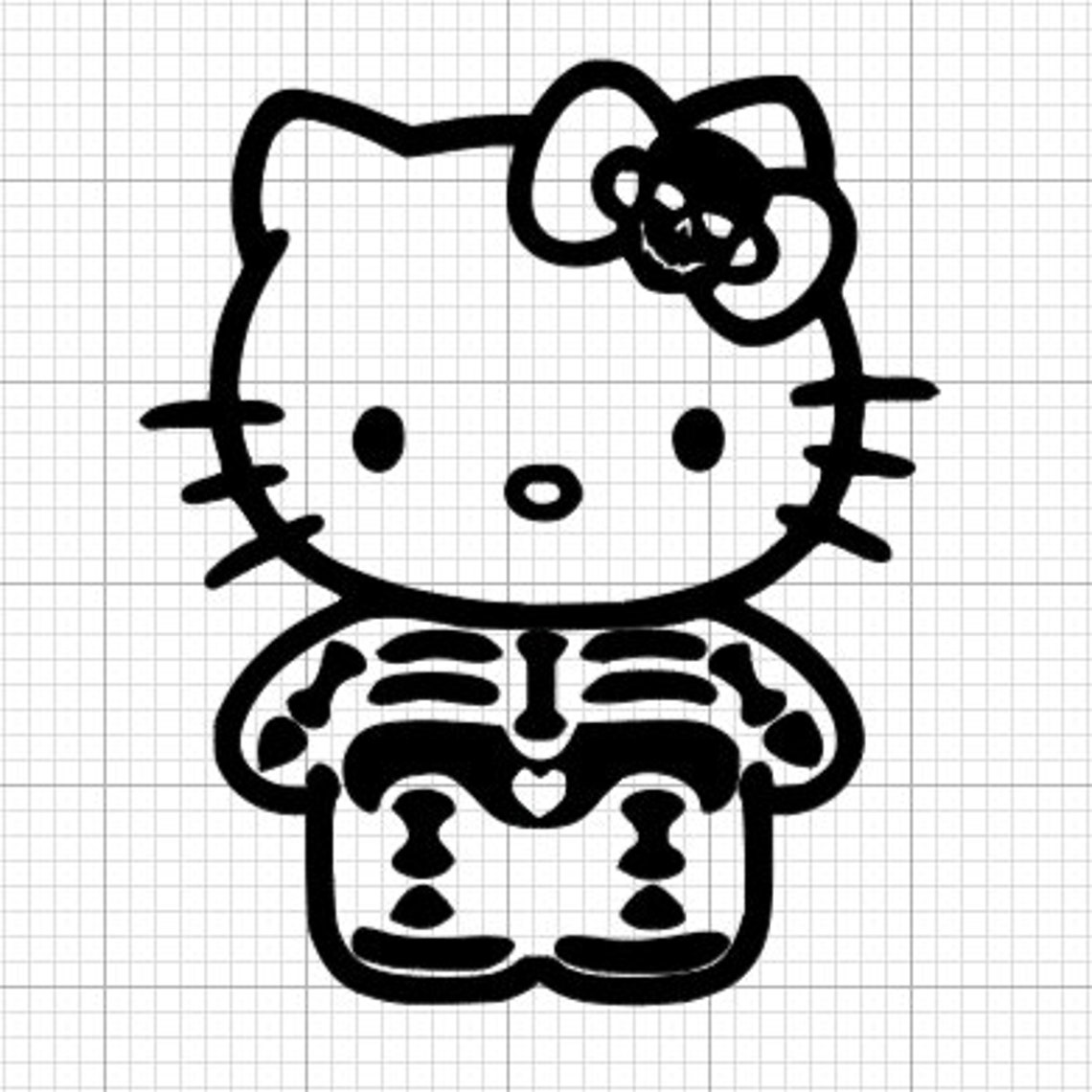 Hello Kitty Horror Vinyl Decal | Etsy