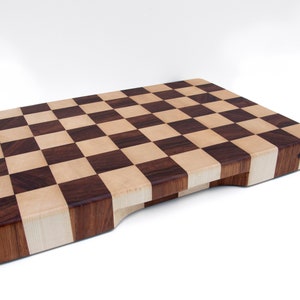 Professional Solid Wood Checkered Cutting Board for Chef, Design, Cutting Board all Natural Wood