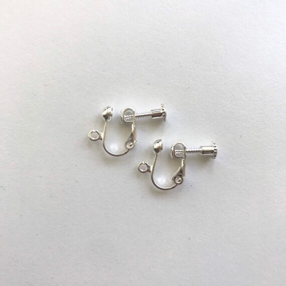 Clip on Earring Converter, Silver Screw Backs, Clip on Earring