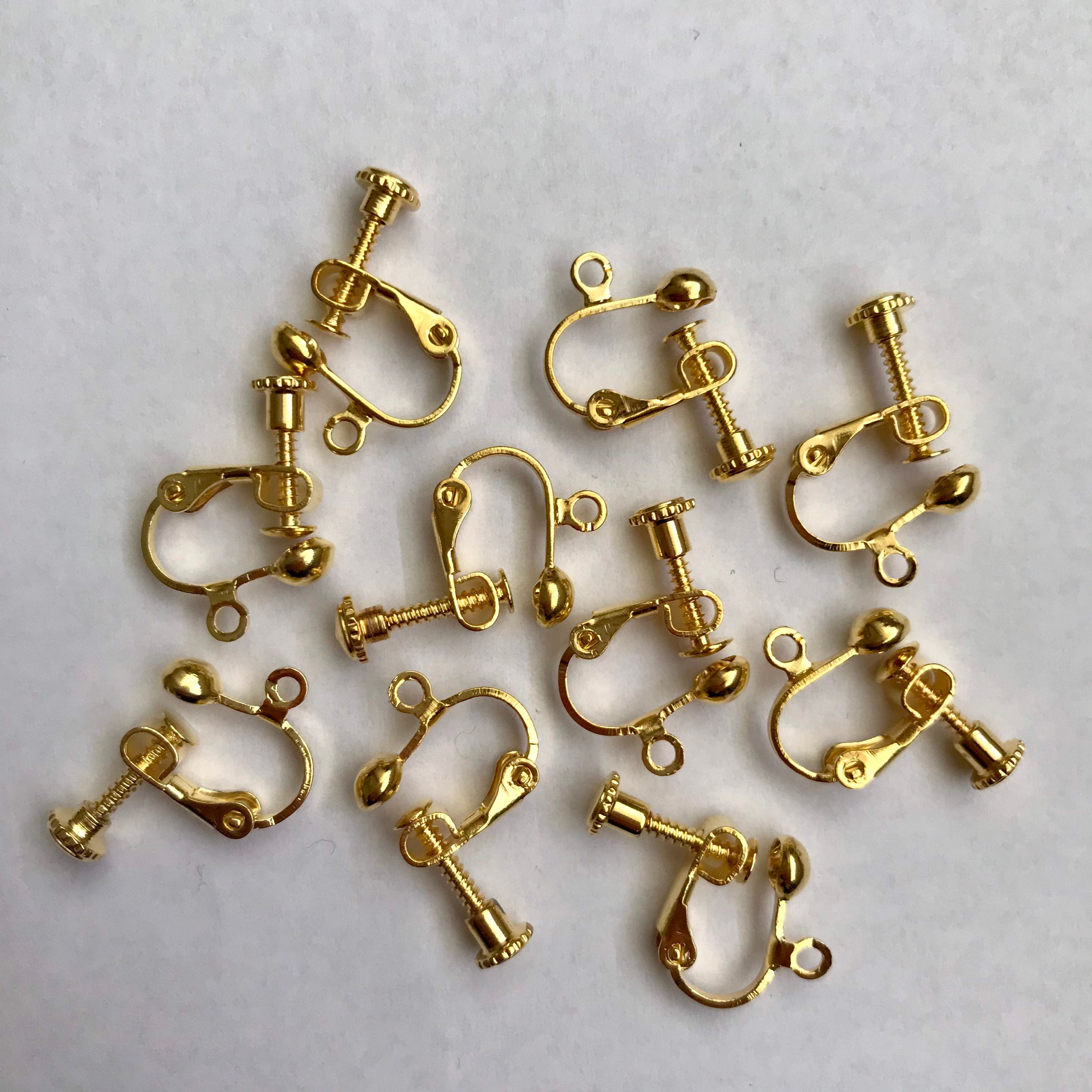 Gold Plated Clip on Earring Screw Backs Clip on Earring Etsy UK