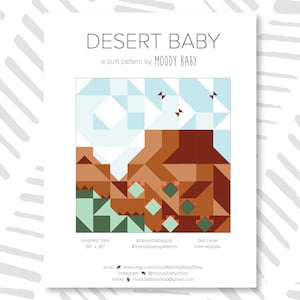 Desert Baby Quilt Pattern von Moody Baby - PDF Pattern - Baby Quilt Pattern, Wandbehang-Muster