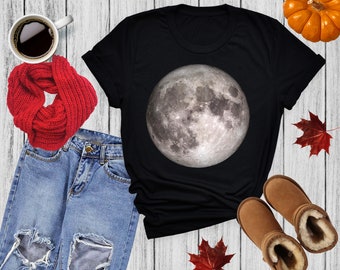 Full Moon T-Shirt, Unisex Celestial Lunar Tee