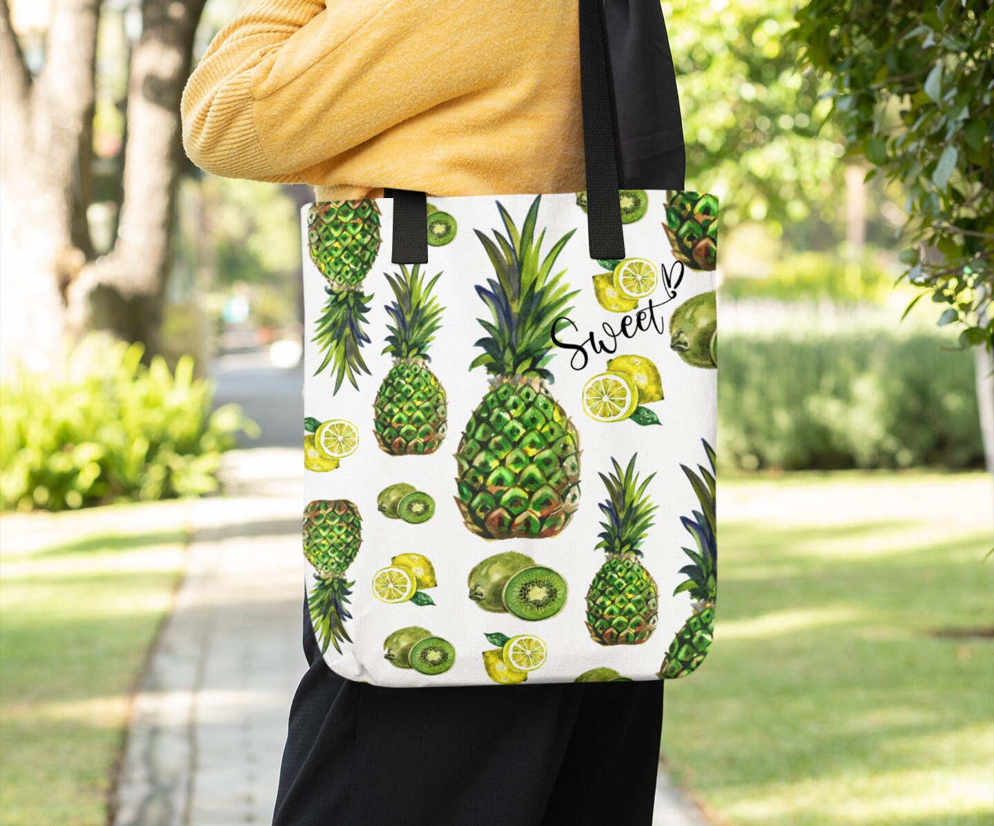 Pineapple Lemon Bag Sweet Bag Pineapple Tote Bag Gifts