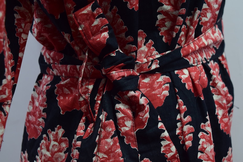 bridesmaid kimono robe Indian floral gown Block print robes Beautiful bridal kimono floral kimono printed organic Indian floral robe