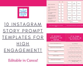 10 Instagram Story Prompts for High Engagement, Canva, Instagram Prompts, Insta Feed, Social Media, Games
