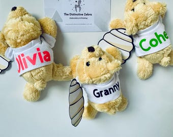 Personalised | Teddy Bear | Magnet | Fridge | Cute | Fur | T-Shirt | Name | Gift | Keepsake