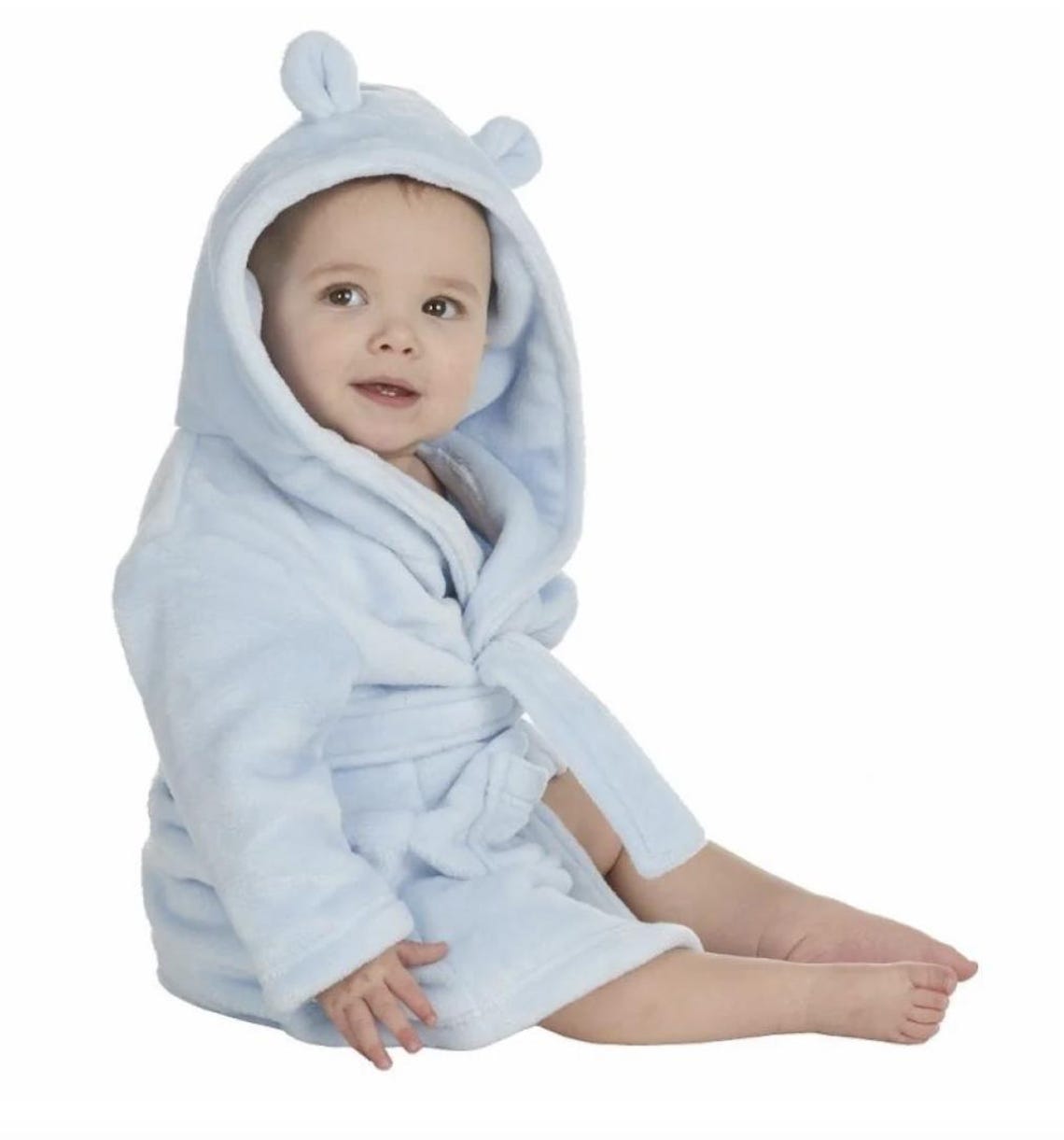 Personalized Baby Plush Robe: Embroidered Dressing Gown, Newborn Gift ...