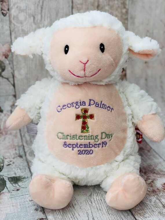 personalised sheep teddy