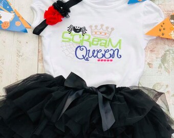 Halloween Baby Outfit: Scream Queen Tutu Set