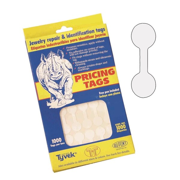 2000 White Tyvek Dumbel Identification Pricing Tags