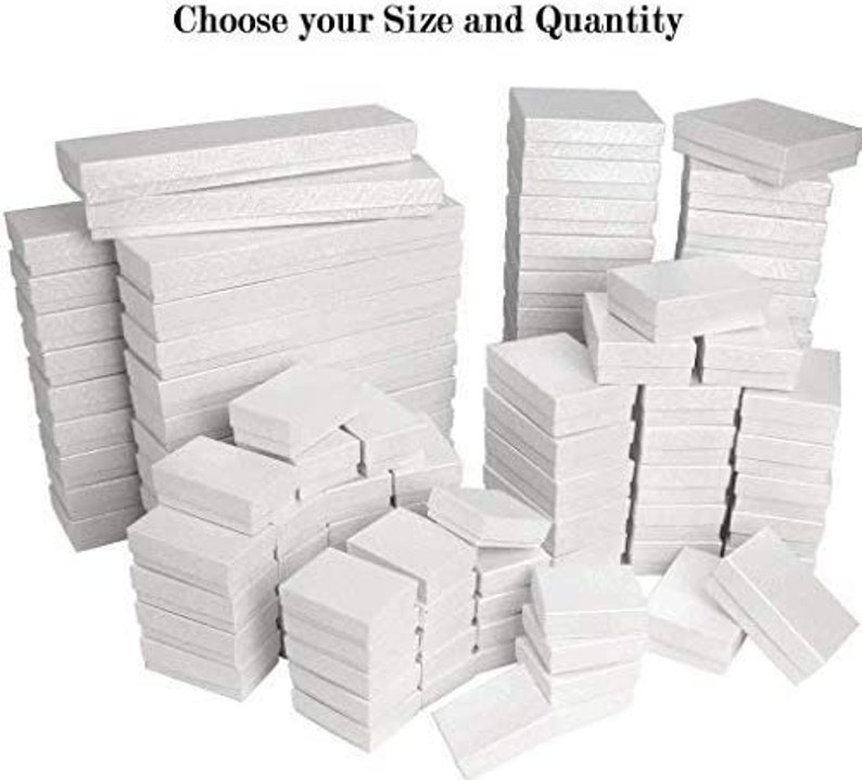 5 Size Assorted white cotton filled boxes 20 boxes