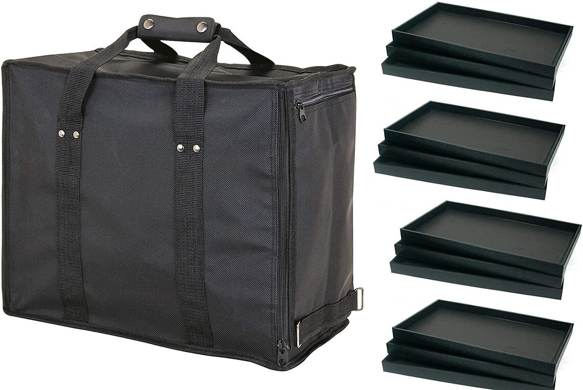 888 Display USA Large Grey Jewelry Display Carrying Case Holds Etsy