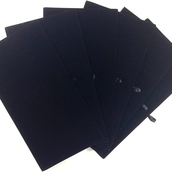 Luxurious Black Velvet Jewelry Display Pads 14 1/8" x 7 5/8" x 1/8" (pack of 6)