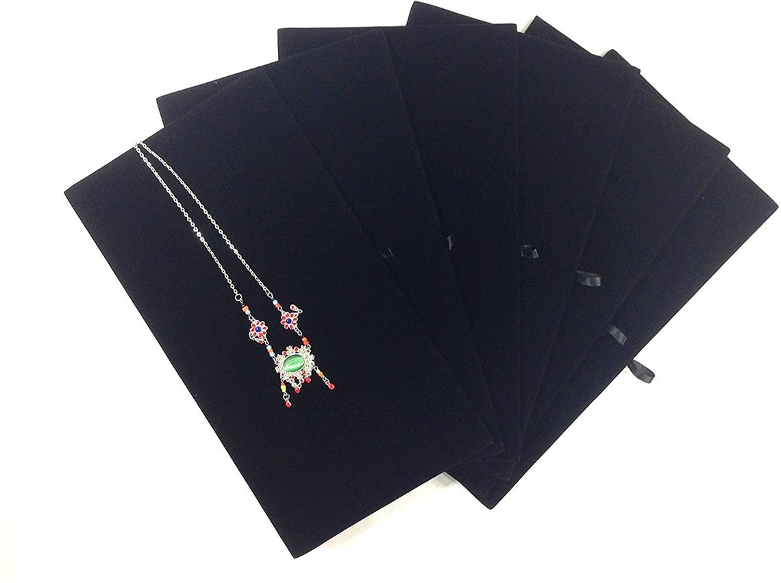 Luxurious Black Velvet Jewelry Display Pads 14 1/8 x 7 Etsy