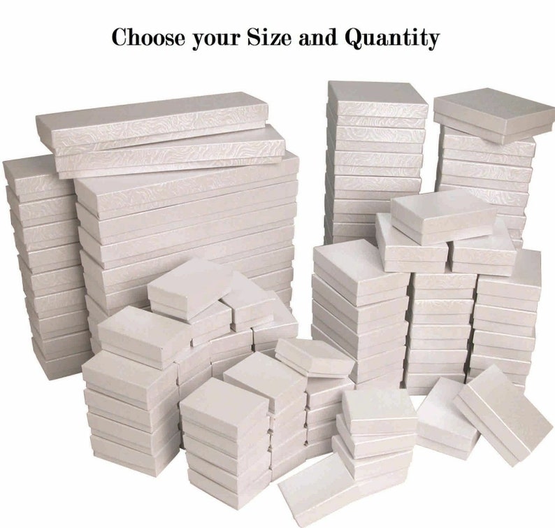 5 Size Assorted white cotton filled boxes 20 boxes