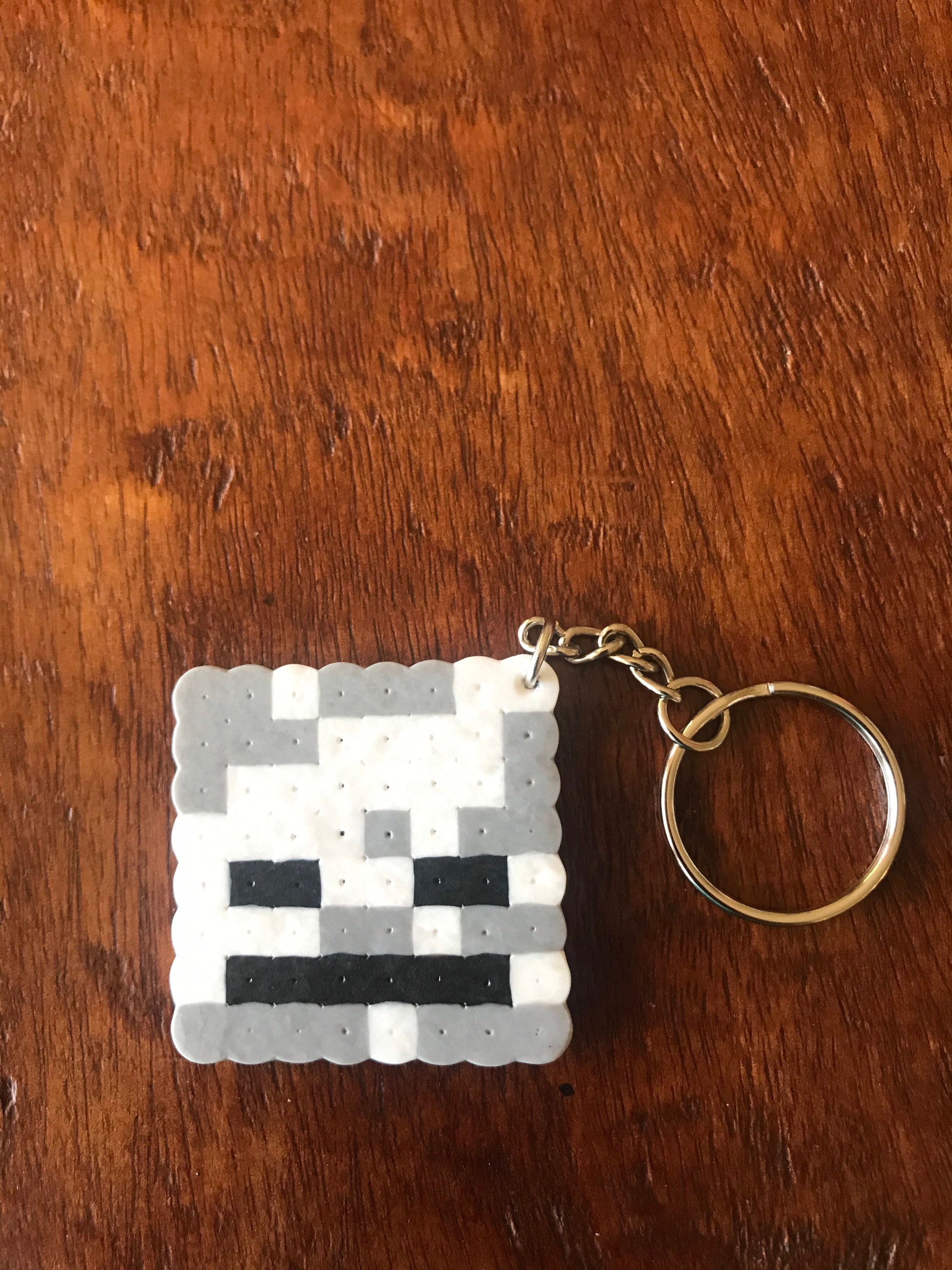Minecraft skeleton keychain Etsy