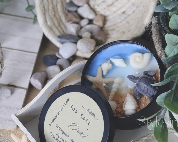 Beach Candle Ocean View Beach Style Strong Scent Candle Soy Wax Blend Candle Wedding Gift For Home Decor