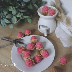 Strawberry Cheesecake Scent Wax Melts Strong Scented Wax Melts Ice cream/Waffle  Wax Melts Gift For Home Decor