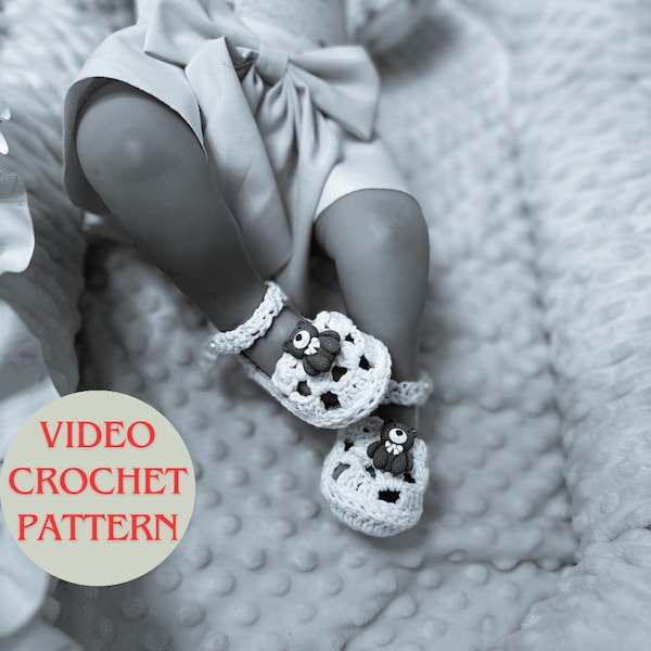 Baby sandals boys and girls, crochet pattern, Unisex baby shoes, Crochet baby socks pattern 0/3 month Sizes, Handmade Gift
