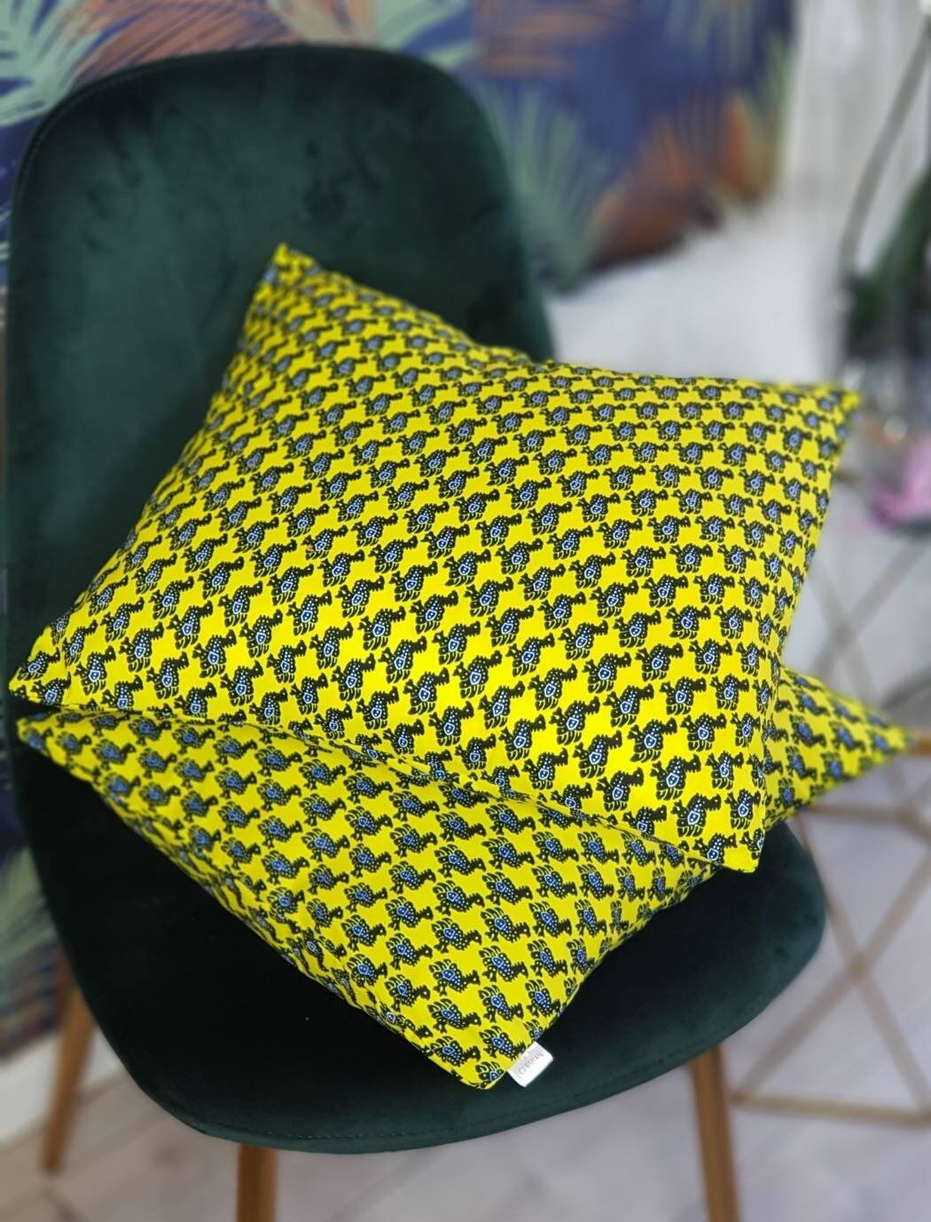 2 Housses de Coussins Décoratifs Wax