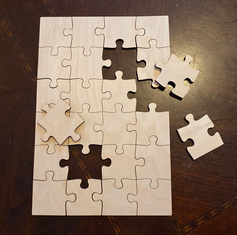Paint Your Own Puzzle Custom Jigsaw Puzzle Blank Wooden Etsy