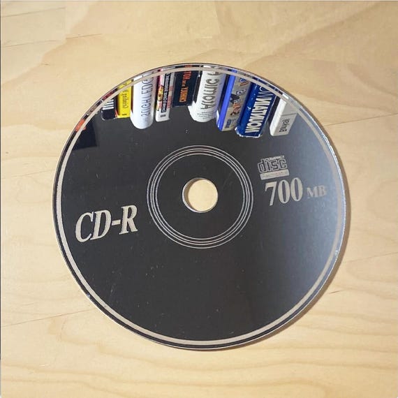 90s CD Mirror: Retro Funky Wall Art, Personalized Decor - Etsy