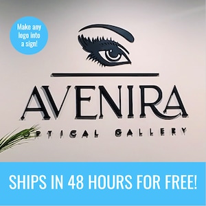 Custom Wooden Sign, 3D Business Sign, Wood Logo Wall Art, Upload Your Design!