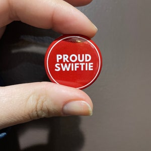 Proud Swiftie Red Pin | Perfect Gift | Lover Era | Eras Tour Outfit Inspo
