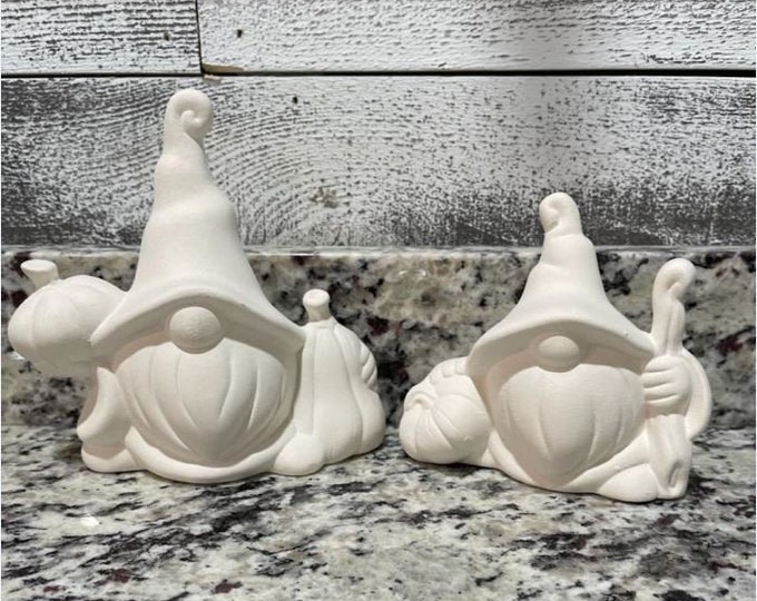 Ready to Paint Gnome With Pumpkins Etsy